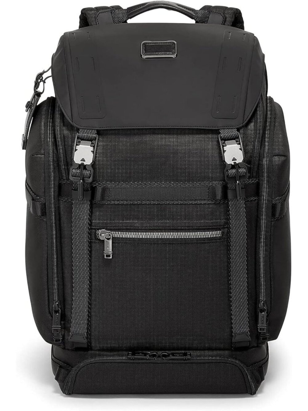 Stylish Black Flap Backpack for Travel, Work, or School - Durable & Versatile